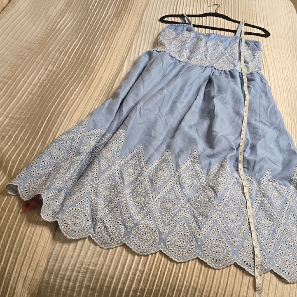 Elie Tahari Sky Blue and White Lace Maxi Dress - Picture 12 of 15